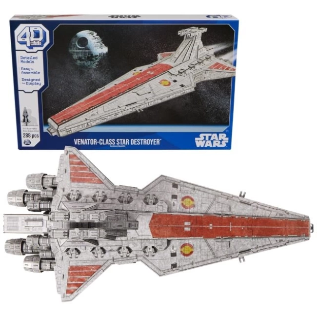 4D Build Star Wars Venator-Sınıfı Yıldız Destroyeri Kart Model Seti 288 Adet