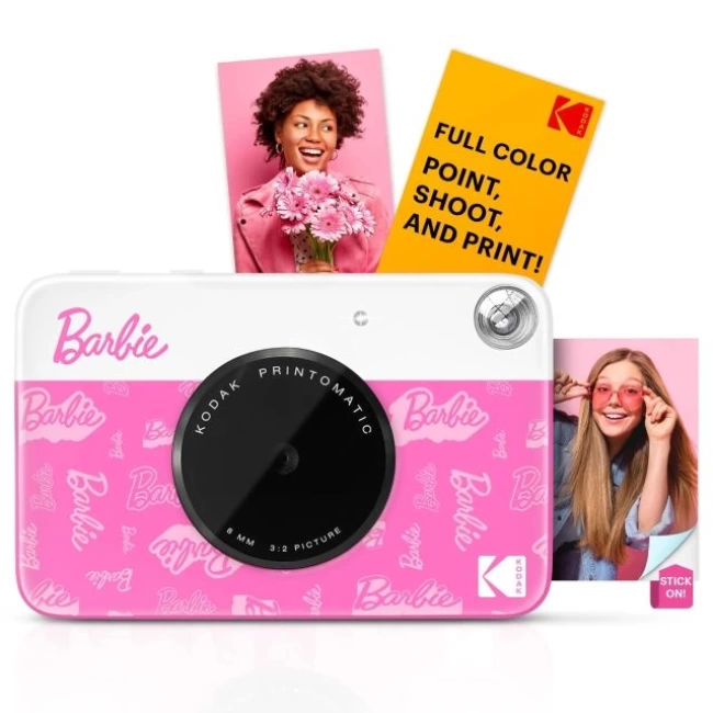 KODAK Printomatic Tam Renkli Anında Baskı Dijital Fotoğraf Makinesi Barbie Baskılı Fotoğraf Makinesi