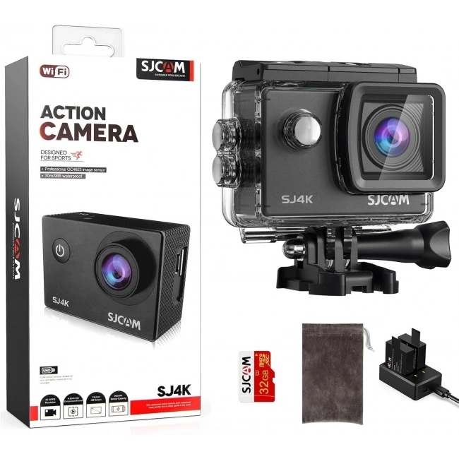 SJCAM SJ4K Profesyonel Sınıf 4K Aksiyon Kamerası, 40MP