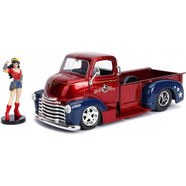 Jada Toys DC Comics Bombshells 1:24 1952 Chevy COE Pickup Die-cast Araba (Kutusu Hafif Hasarlı)