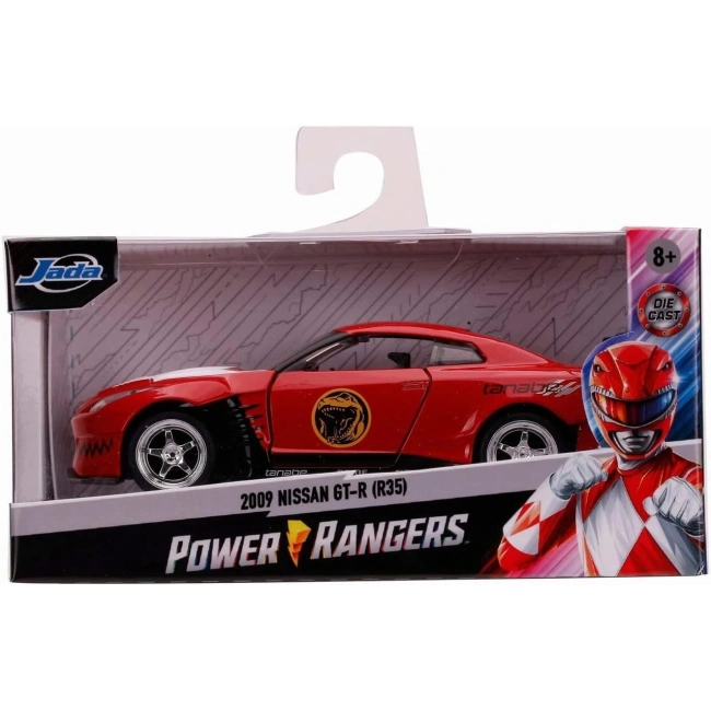 Jada Toys Power Rangers 1:32 Kırmızı Ranger 2009 Nissan GT-R R35 Ben Sopra Döküm Arabalar