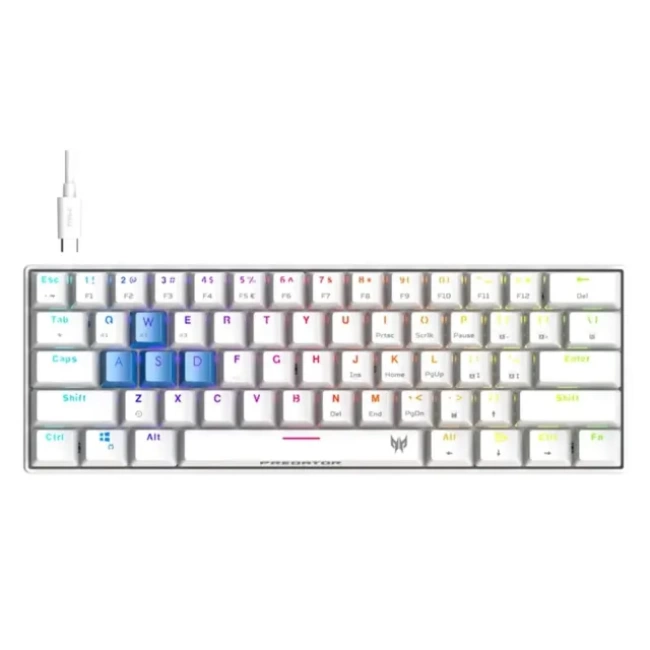 Acer Nitro Gen 2 Kablolu Oyun Klavyesi Predator 61 Key White