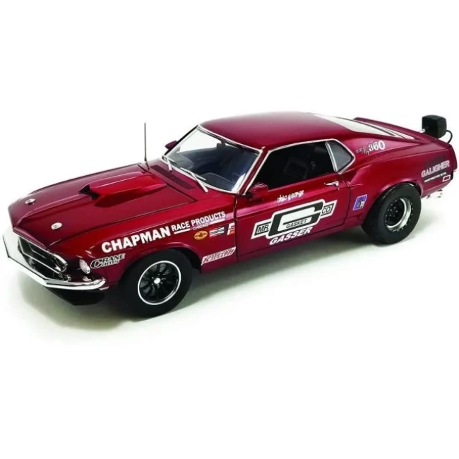 Acme 1969 BOSS 429 Gasser Koyu Kırmızı Metalik Model Araba