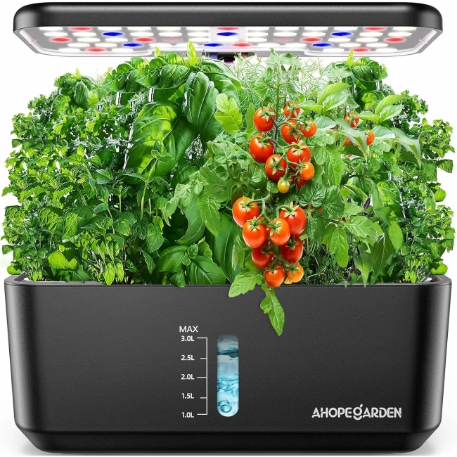 Ahopegarden Topraksız Yetiştirme Sistemi: 10 Pods Bitki Kiti - Siyah