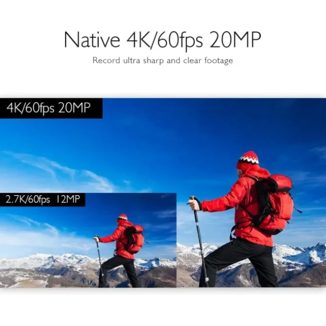AKASO V50 Elite 4K60fps Dokunmatik Ekran WiFi Su Geçirmez Aksiyon Kamerası 64GB microSD Card içerir
