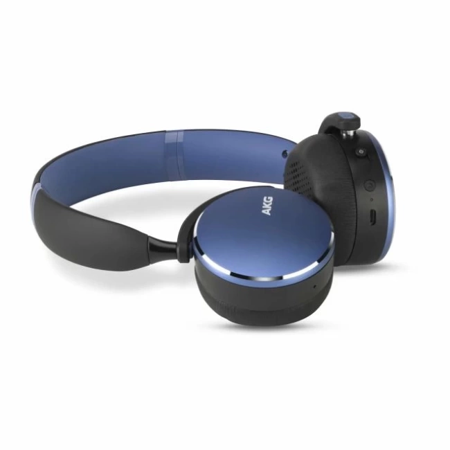 AKG Y500 Katlanır Kablosuz Bluetooth Kulaklıkları- Mavi