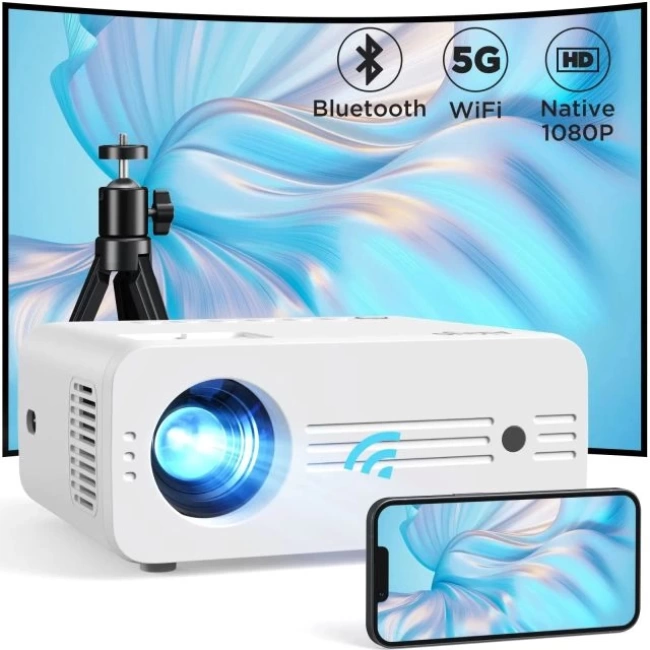 Akiyo Native 1080P WiFi Projektör Black