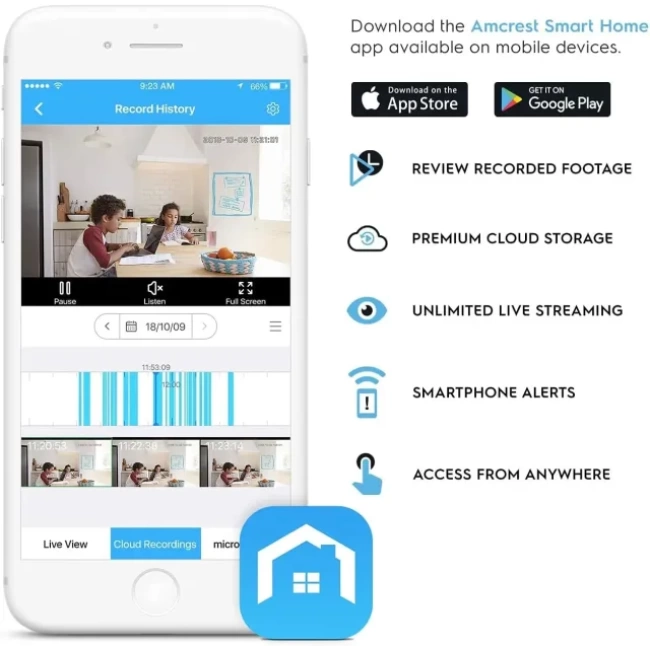 Amcrest 1080P WiFi Kamera İç Mekan Köpek Kamerası