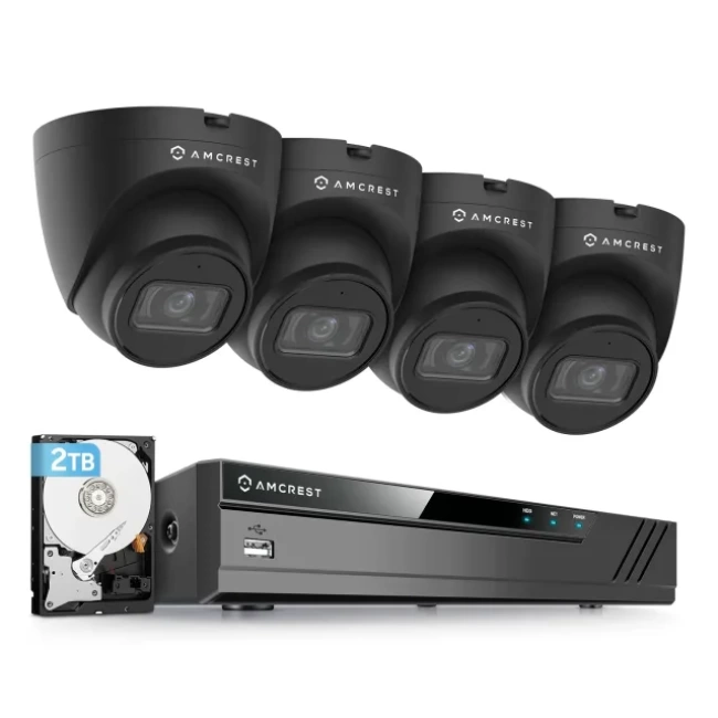 Amcrest 5MP POE Güvenlik Kamera Sistemi Dış Mekan 8CH POE NVR