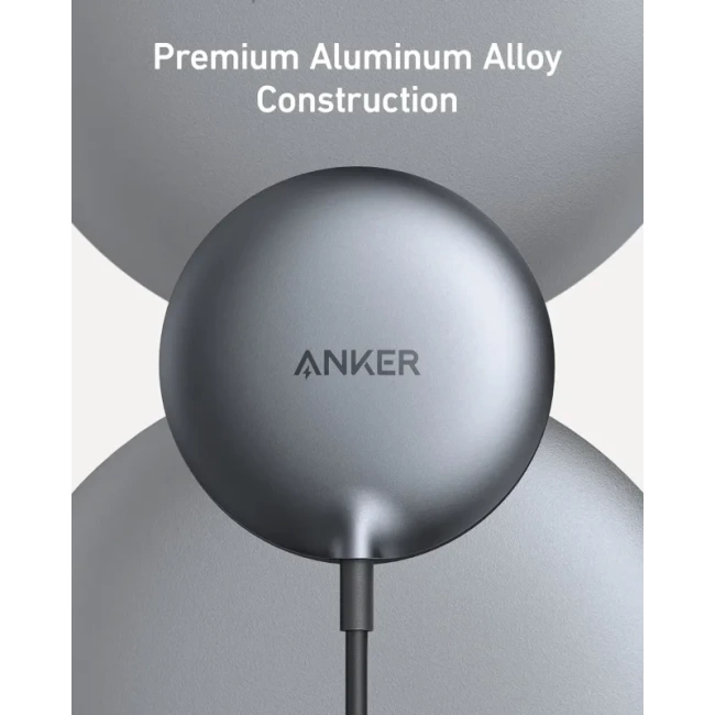 Anker MagGo Manyetik Kablosuz Şarj Cihazı (Pad) Black (No Charger Included)