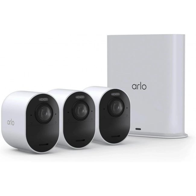 Arlo Ultra 3 Güvenlik Kamerası 4K HDR - Beyaz - 3 Kamera Set