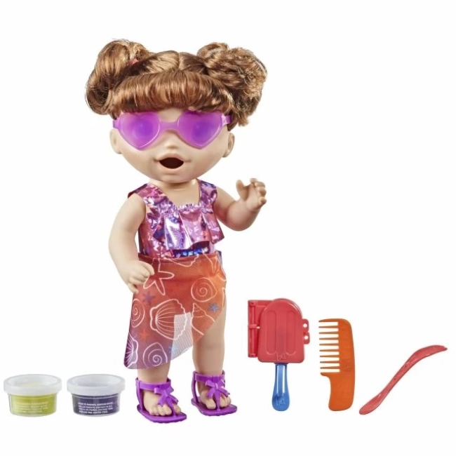 Baby Alive Sunshine Atıştırmalıkları Oyuncak Bebek Yeme ve Kaka Yapma Geri Dönüşümü Kolay