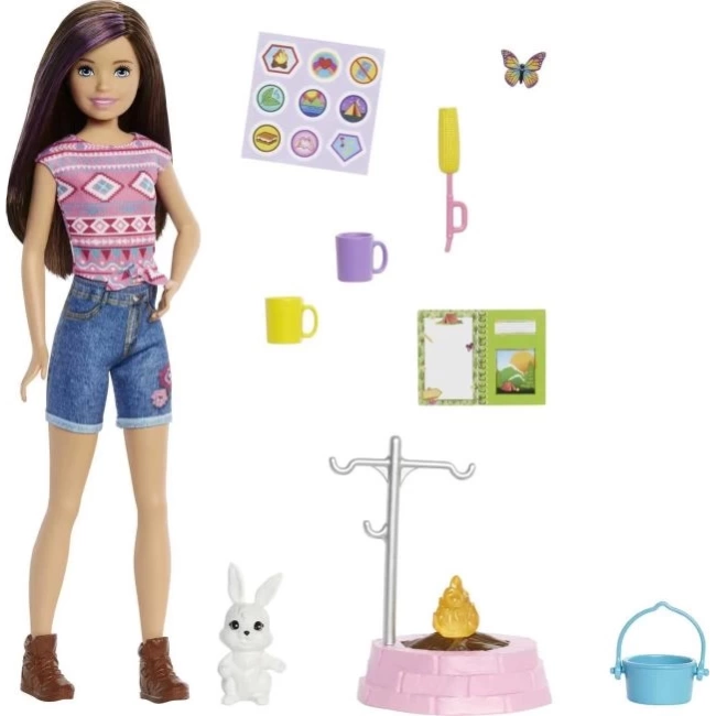 Barbie Bebek Bebekle Kamp Oyun Seti