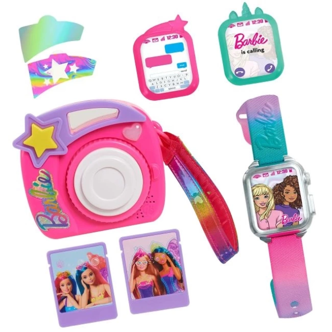Barbie Fotoğraf Filtresi Oyun Kamerası ve Oyun Akıllı Saat Seti
