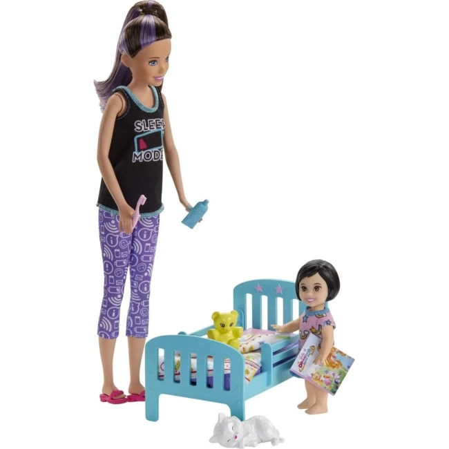 Barbie Kaptan Bebek Bakıcıları Uyku Zamanı Oyun Seti