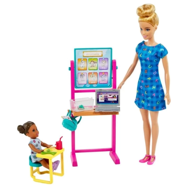 Barbie Kariyer Sarışın Anaokulu Öğretmeni Oyun Seti