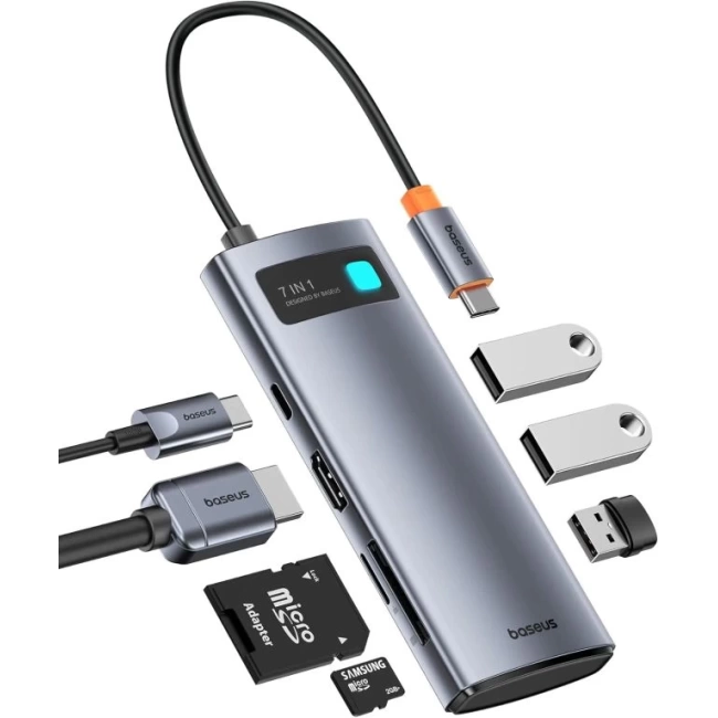 Baseus USB C HDMI Adaptörü 7si 1 arada USB C Hub