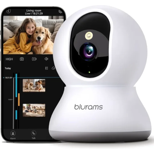 Blurams 360° 2K İç Mekan Güvenlik Kamerası Beyaz