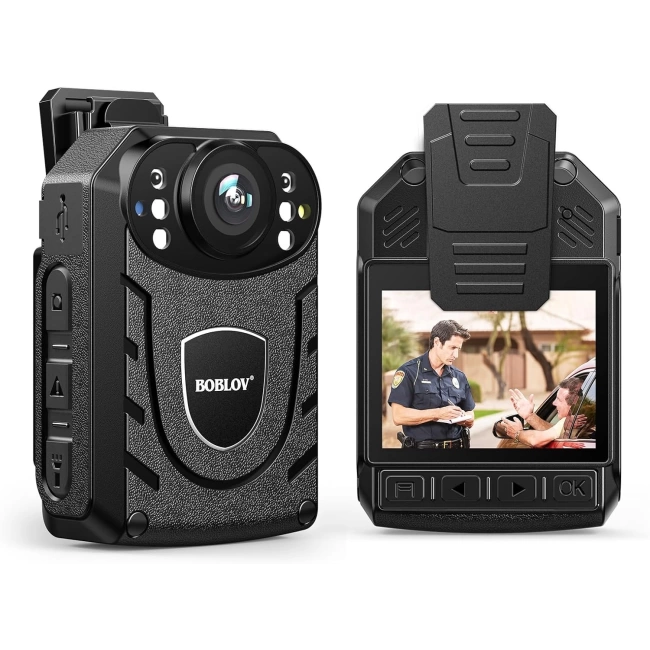 Boblov KJ21 - 1296P Vücut Giyilebilir Kamera - 256GBa Kadar Bellek Genişletme
