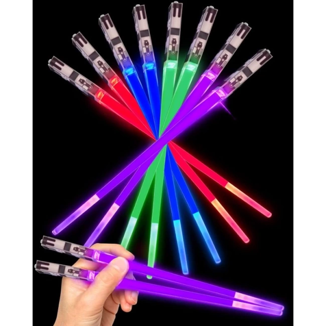 ChopSabers LED Parlayan Işıklı Saber Çubukları Food Grabbing Tips