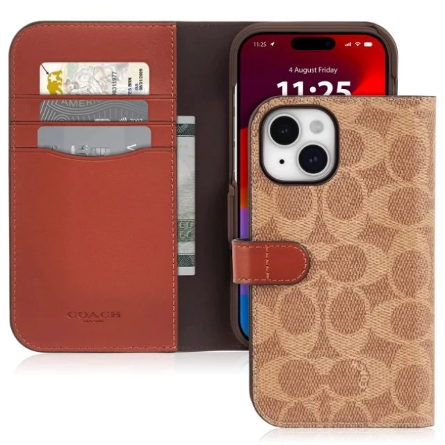 Coach iPhone Kılıfı Deep Forest Tan Wallet