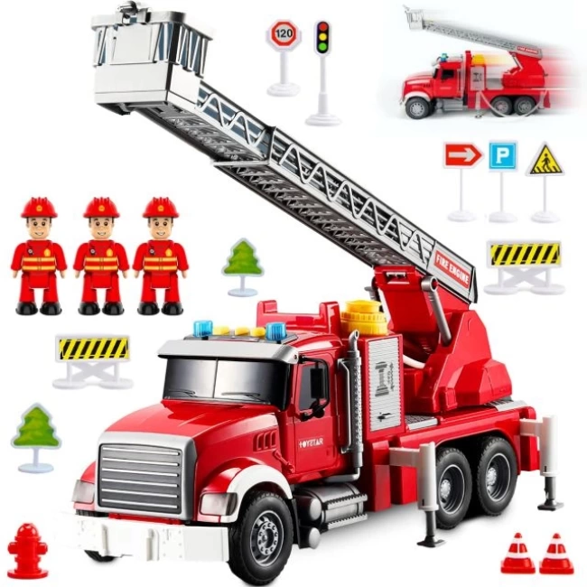 Çocuklar için İtfaiye Aracı Oyuncak Seti Fire Truck