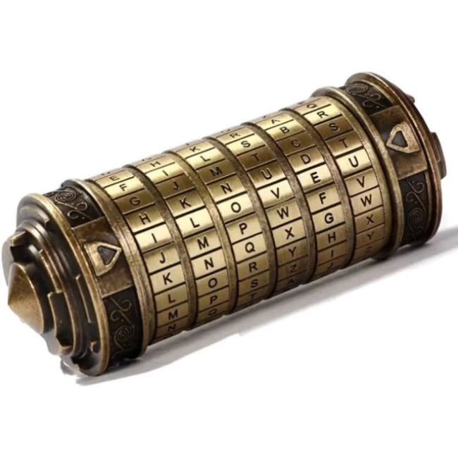 Cryptex Da Vinci Kodu Mini Cryptex Kilitli Bulmaca Kutusu Pirinç