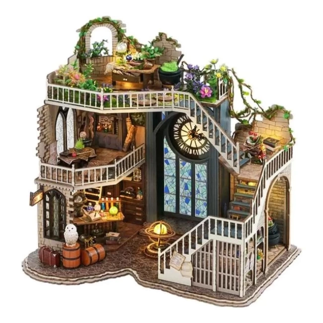 CUTEBEE DIY Ahşap Dollhouse Minyatür Kiti - Sihirli Ev