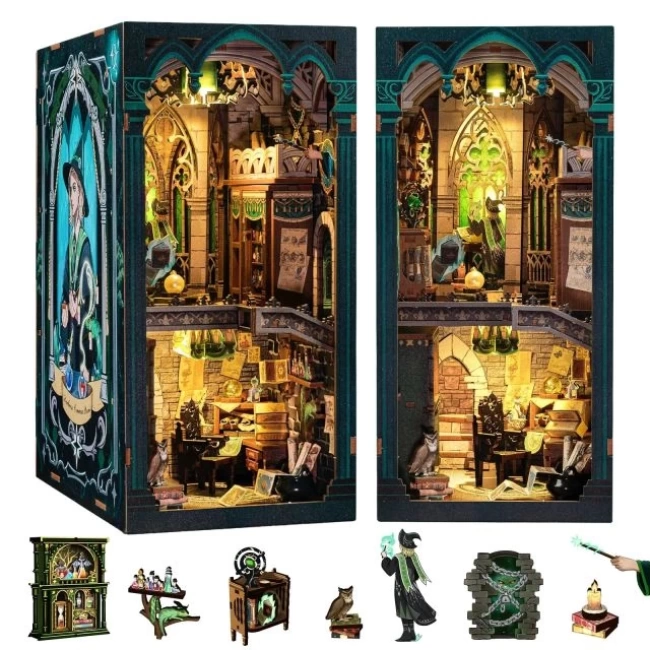 CUTEBEE DIY Dollhouse Kitaplık Darkness Common Room