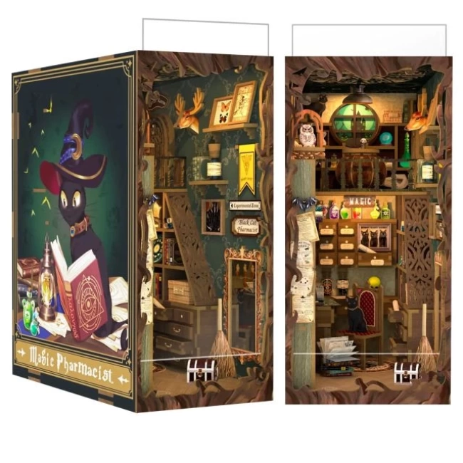 CUTEBEE DIY Dollhouse Kitaplık - Bilinmeyen Toprakların Kelebeği Magic Pharmacist