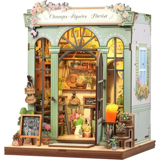 CUTEBEE Toz Kapaklı DIY Kitaplık Seti - Büyükbabanın Antika Dükkanı Champs-Élysées Florist