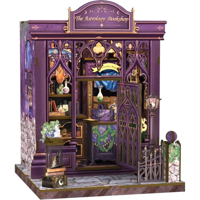CUTEBEE Toz Kapaklı DIY Kitaplık Seti - Büyükbabanın Antika Dükkanı The Astrology Bookshop