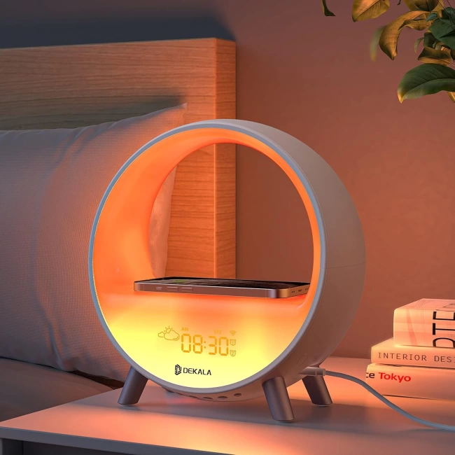 Dekala Arches Kablosuz Şarjlı Kademeli Gün Doğumu Çalar Saat - 2.4G WiFi
