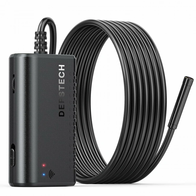 DEPSTECH Kablosuz Endoskop, Boreskop Muayenesi 2.0MP - Siyah 3.5m