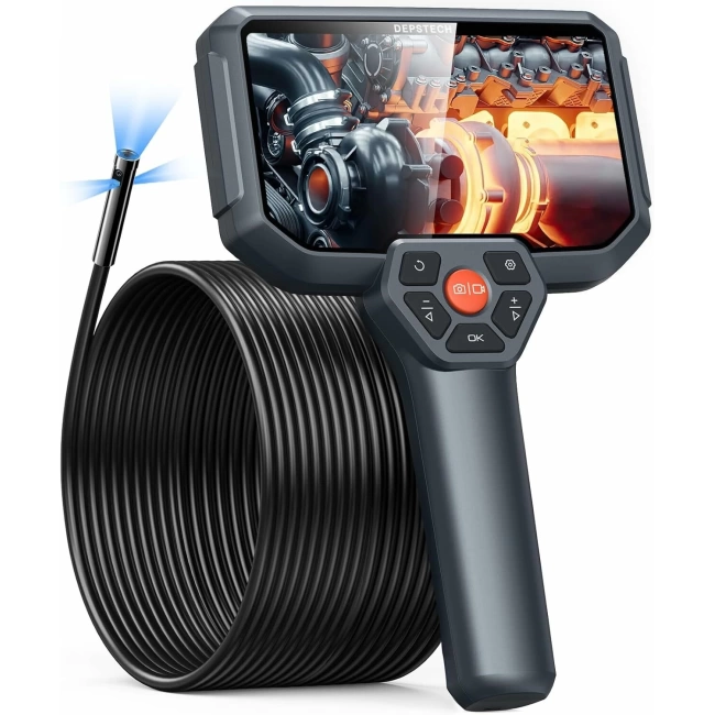 DEPSTECH Üç Lensli Işıklı Kanalizasyon İnceleme Kamerası - 15m Kablo - 7.9mm