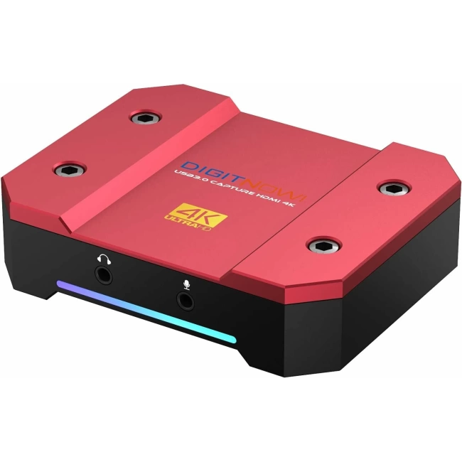DIGITNOW USB Video Yakalama Kartı 4K/60Hz HDR10 Sıfır Gecikmeli - Kırmızı