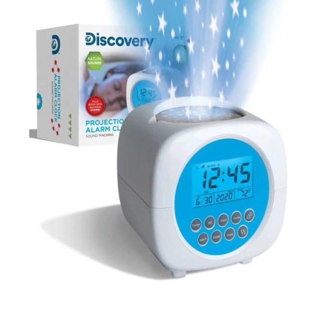 Discovery Kids - Projeksiyonlu Alarm Saati ve Ses Makinesi Beyaz