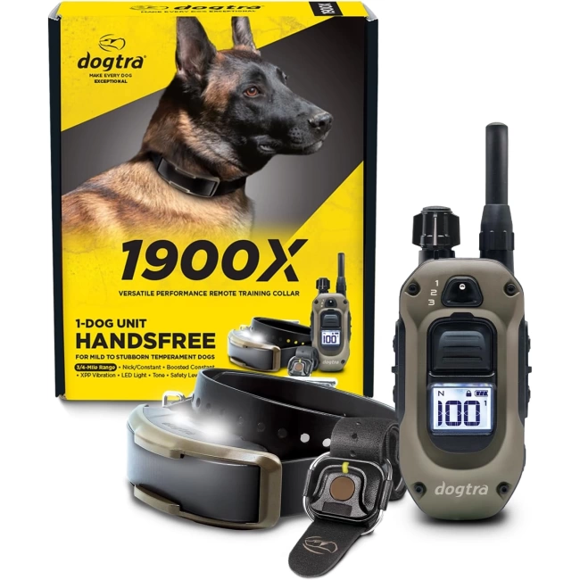 Dogtra 1900X Eller Serbest E-Collar Köpek Eğitimi - 3/4 Mil, 20+ Kg Köpekler