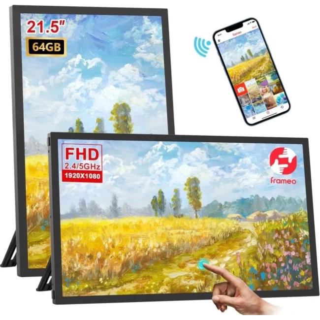 Dxmart 64GB FRAMEO WiFi Dijital Resim Çerçevesi 21.5 inç/Frameo