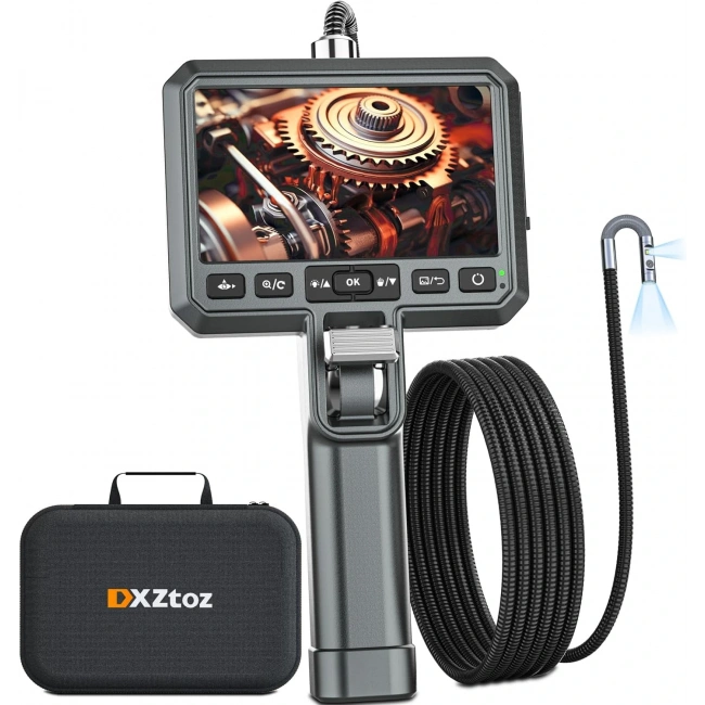 DXZtoz Çift Lensli Eklemli İki Yönlü Boroskop, 6.5 mm İnce Prob - 5m Kablo