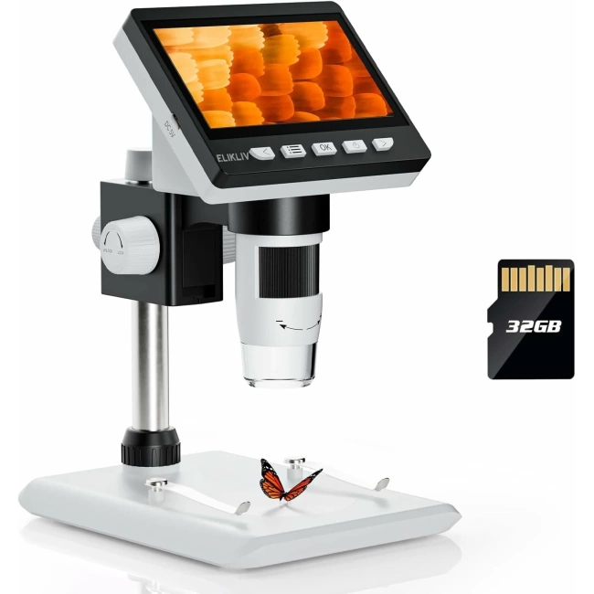 Elikliv EDM43 4.3 Inc LCD Dijital Mikroskop 1000x - Beyaz