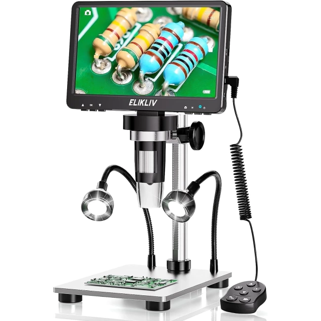 Elikliv EDM9 7 Inc LCD Dijital Mikroskop 1200X, 1080P - 12MP