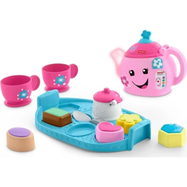 Fisher-Price Gül & Öğren Yürümeye Başlayan Müzikli ve Işıklı Çay Seti Oyuncağı  Standart Paketleme