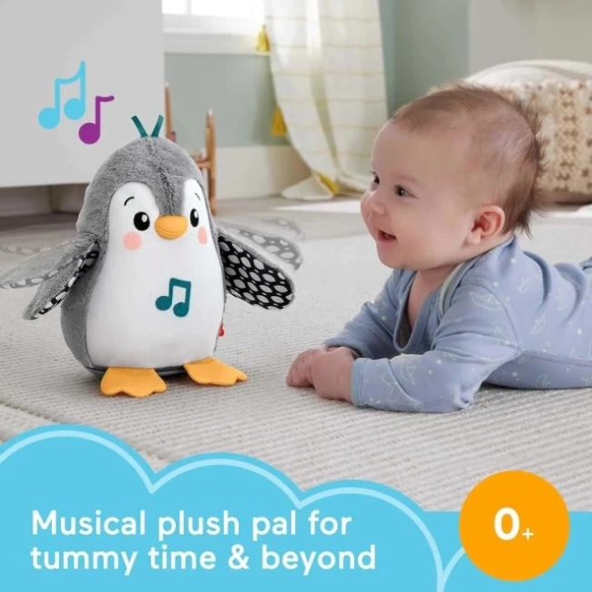 Fisher-Price Peluş Bebek Oyuncak Kapaklı ve Sallanan Penguen