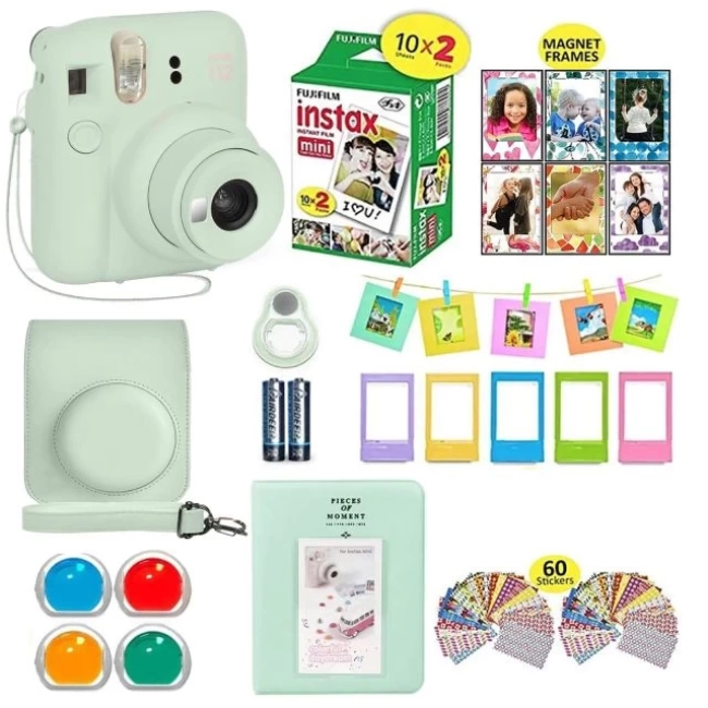 Fujifilm Instax Mini 12 Anlık Fotoğraf Makinesi - Nane Yeşili Mint Green