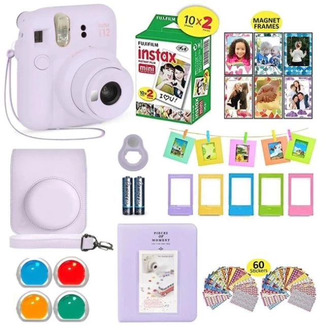 Fujifilm Instax Mini 12 Kamera Paketi - Mor Lilac Purple