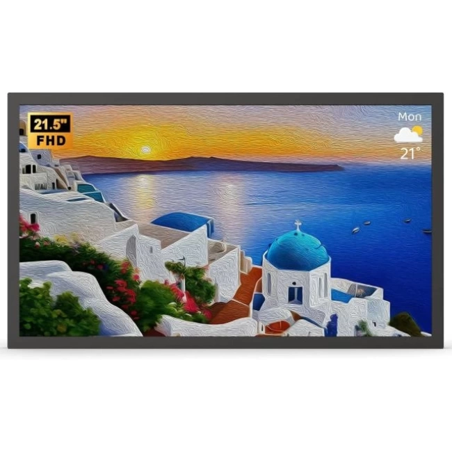 Fullja Büyük Siyah Dijital Resim Çerçevesi 21.5 32 GB