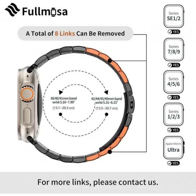 Fullmosa Metal Bantlarla Uyumlu Apple Watch Kordon