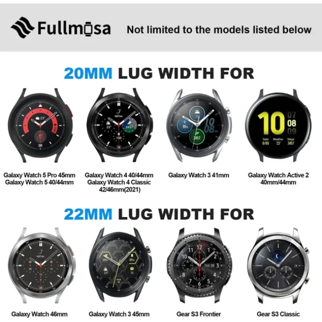 Fullmosa Paslanmaz Çelik Saat Kordonu Black 18mm