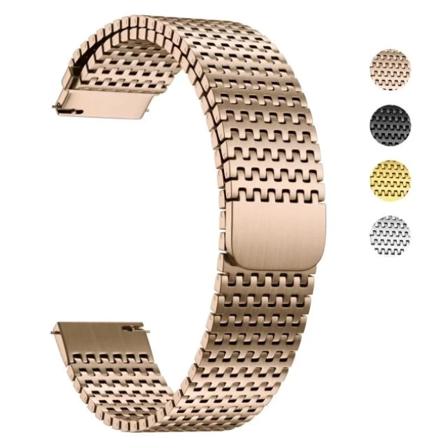 Fullmosa Paslanmaz Çelik Saat Kordonu Rose Gold 22mm